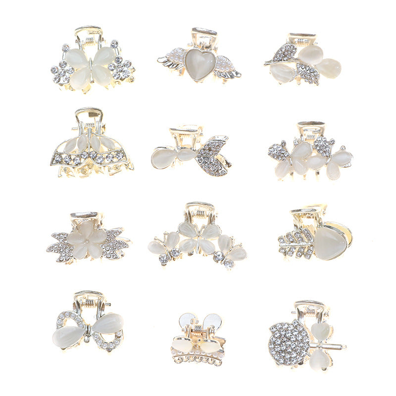 Wholesale Metal Bow Knots Pearl Diamonds Rhinestone  Hair Clips